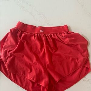 ALO Yoga Scarlet Red Shorts